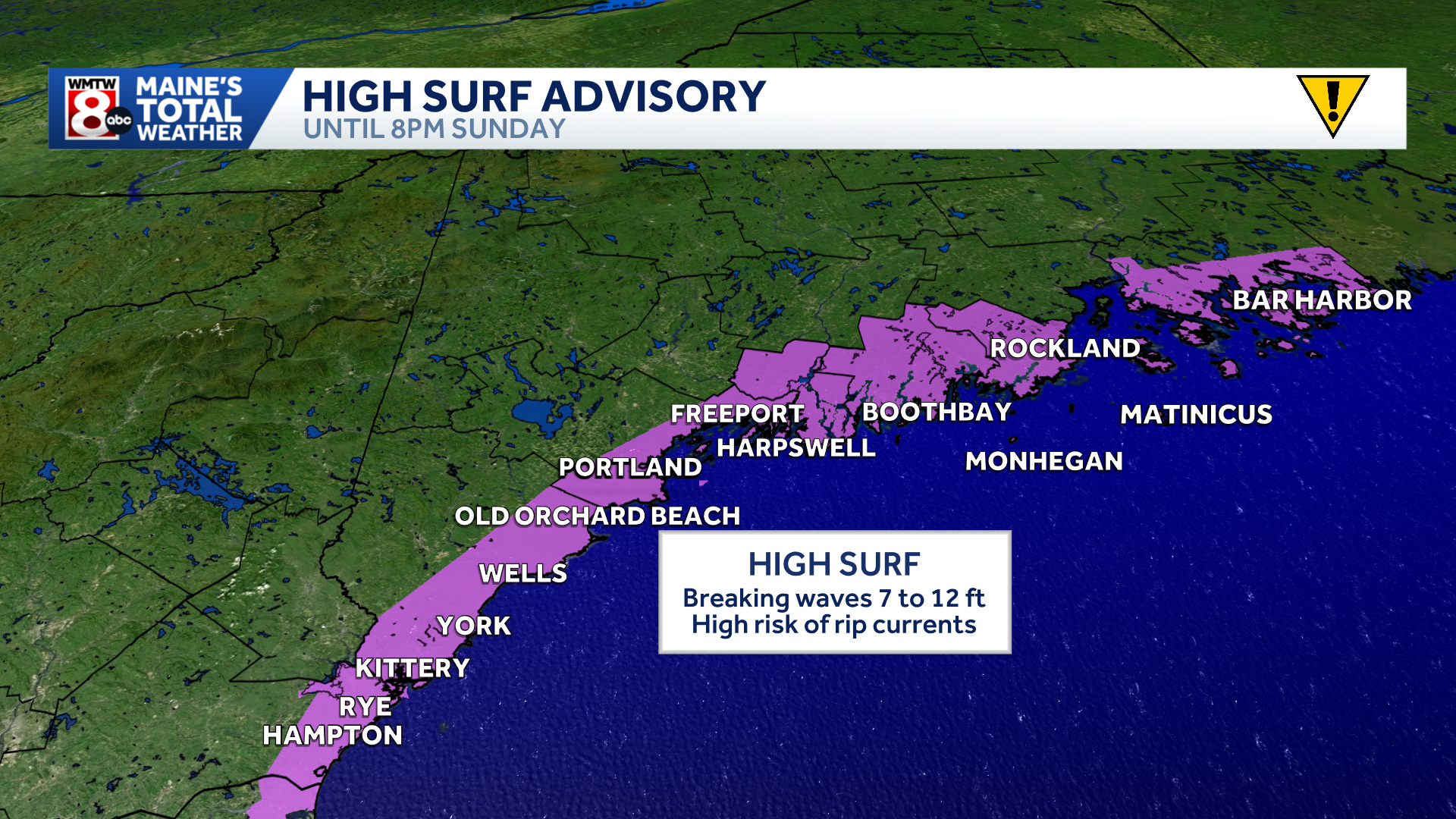 York County coast could see minor flooding Sunday during high tide - WMTW