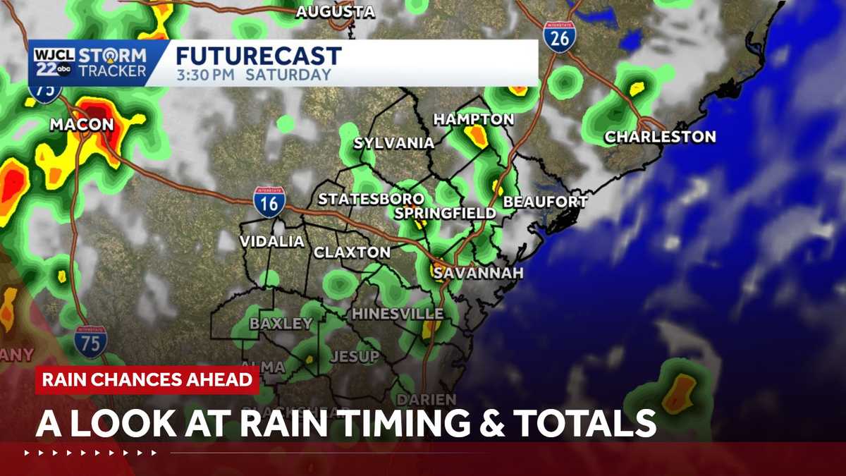 Rain chances on the horizon...but don't adjust your plans yet in Southeast Georgia, Lowcountry