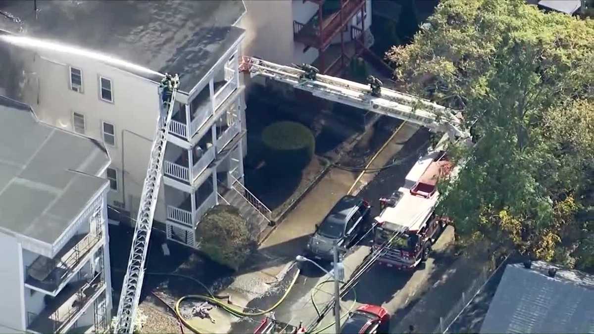 Crews battle fire at multifamily residence in Malden