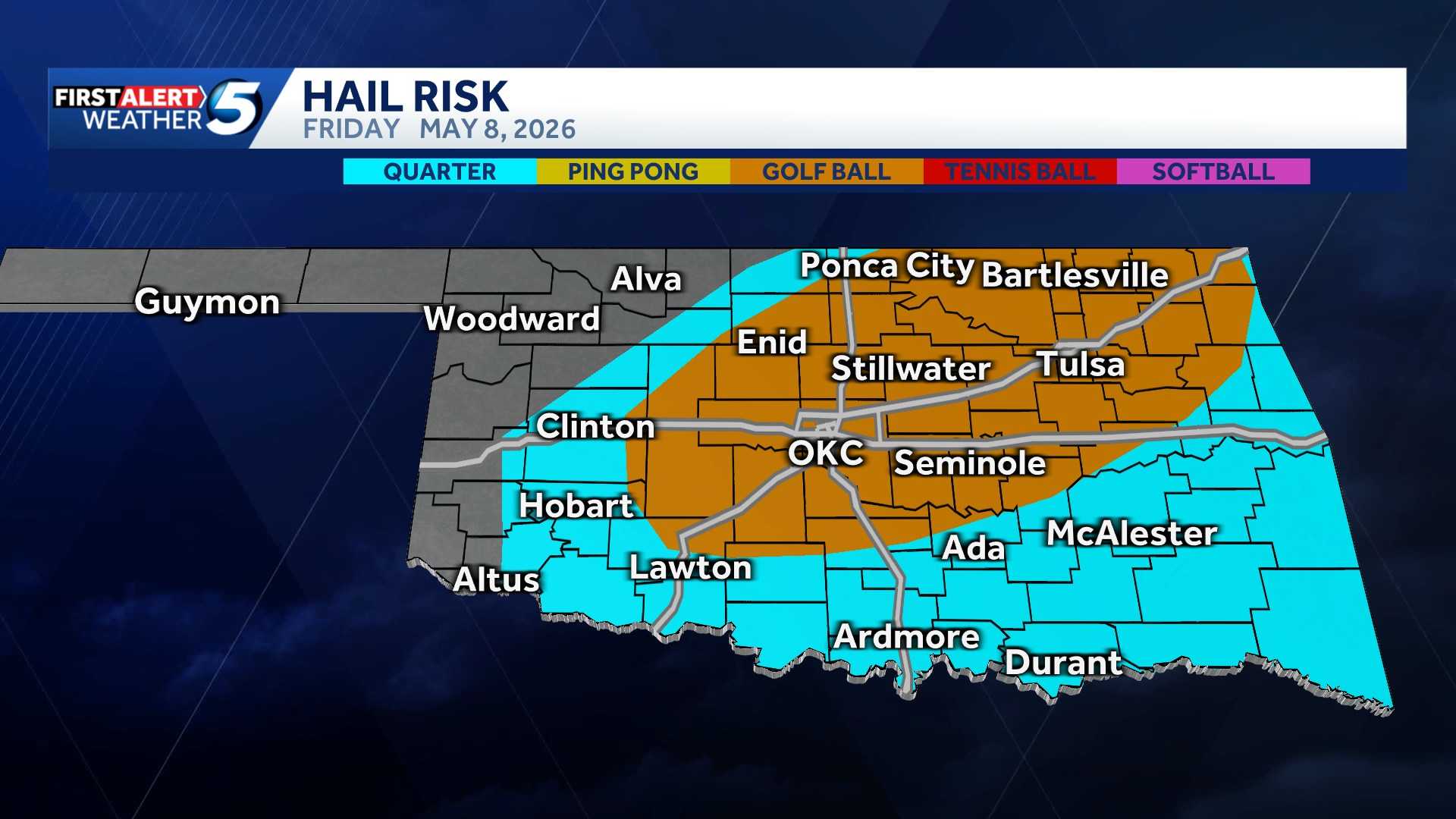 Oklahoma Weather Forecast: Alert day; storms expected Friday - KOCO