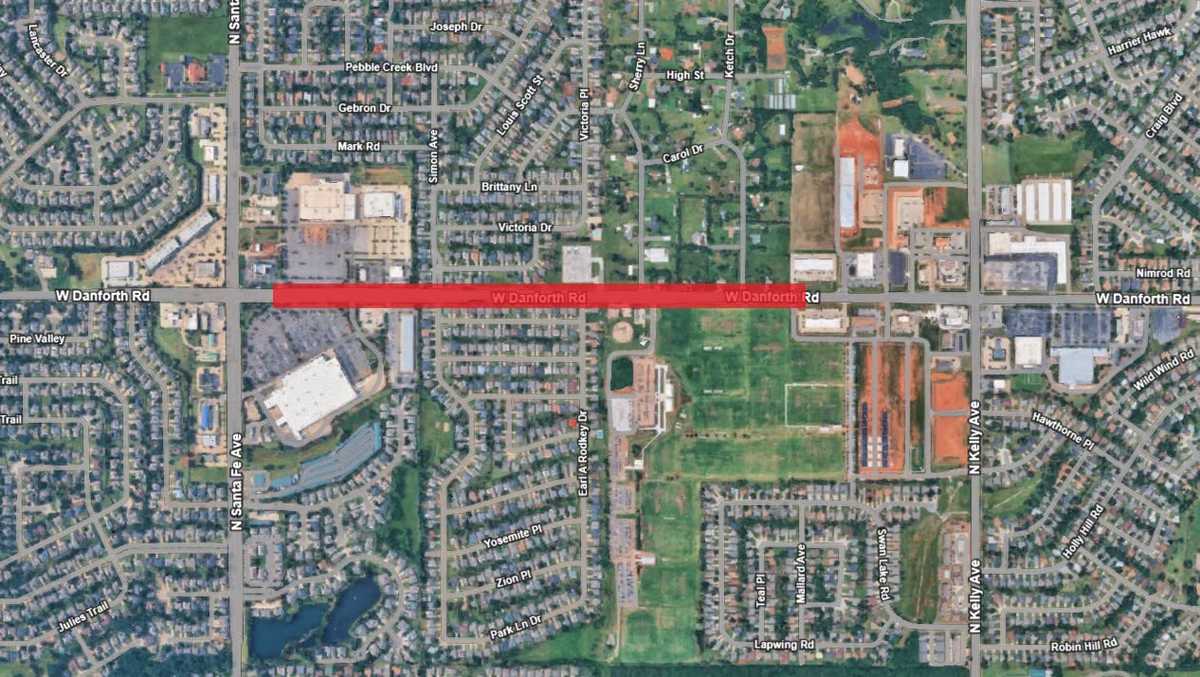 Roadwork to close part of Danforth Road in Edmond