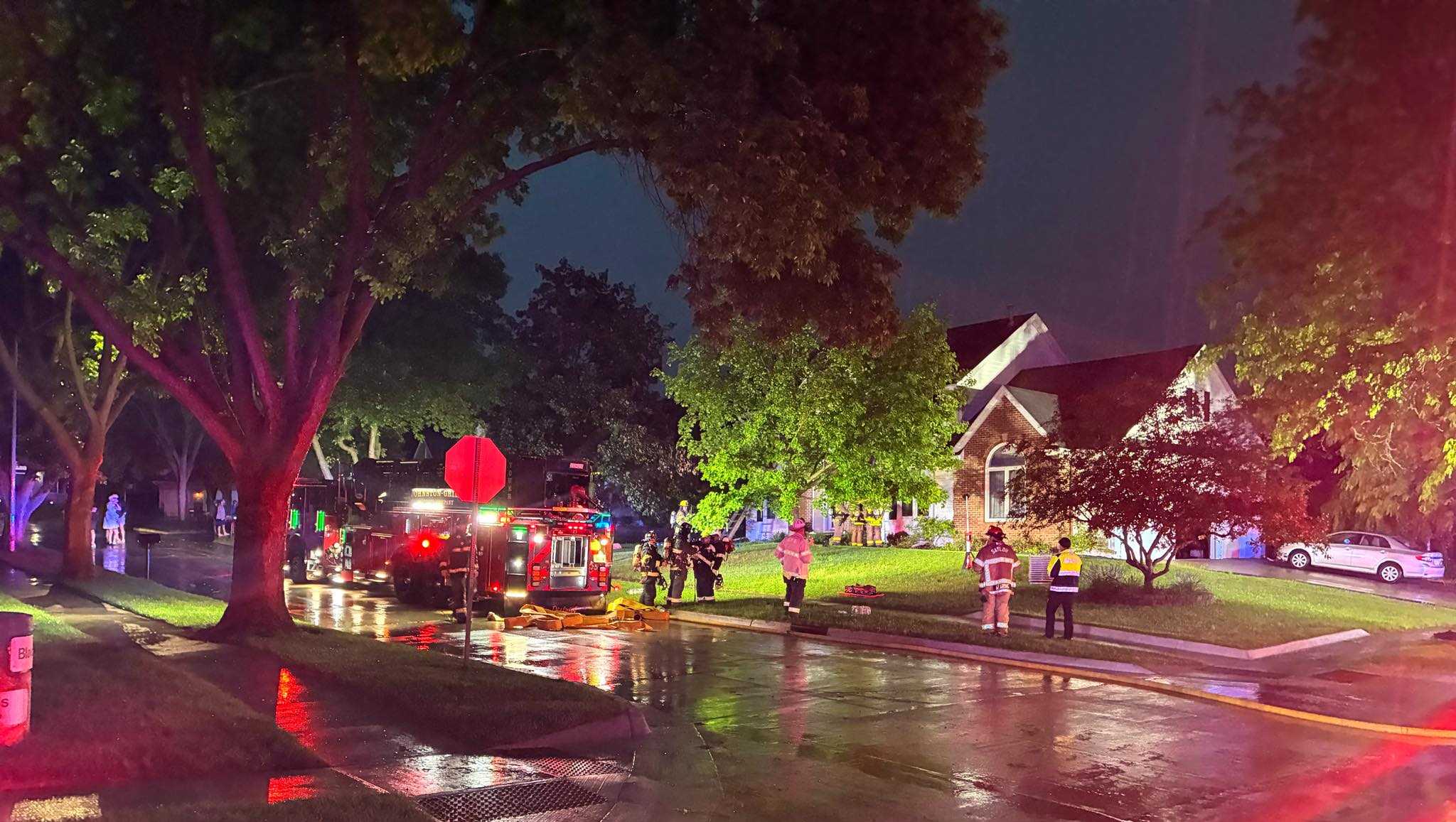 Fire crews battle house fire in Johnston