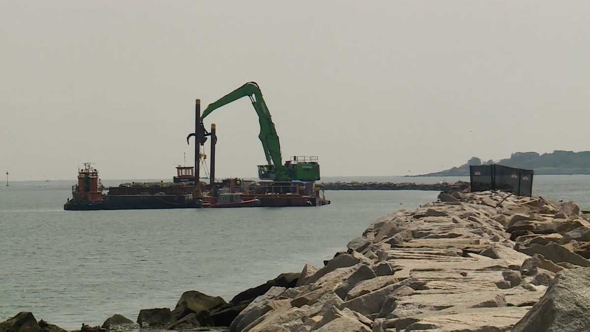 Camp Ellis spur jetty construction project officially kicks off