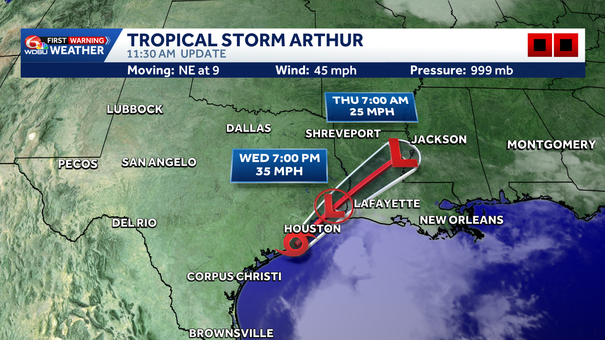 Alert Day: heavy rain expected in Louisiana this evening into Thursday from a brewing tropical system