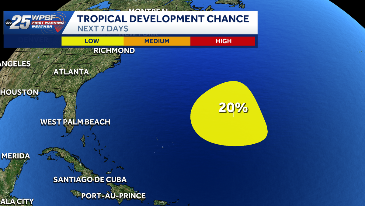 Atlantic tropical disturbance could slowly develop