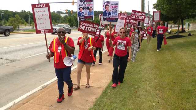 Nurses again protest outside St. Agnes Hospital over patient safety, nurse-to-patient ratios