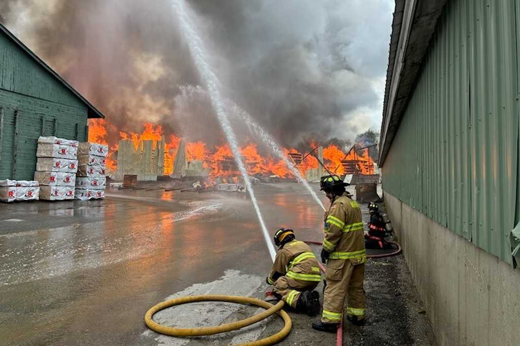 Firefighter dead, several people in critical condition after explosion at a Maine lumber mill