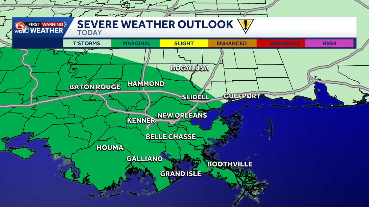 Localized flash flood risk and a strong storm possible Saturday - WDSU