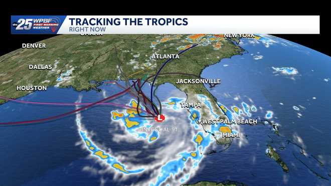NHC designates tropical disturbance in Gulf as Invest 91L