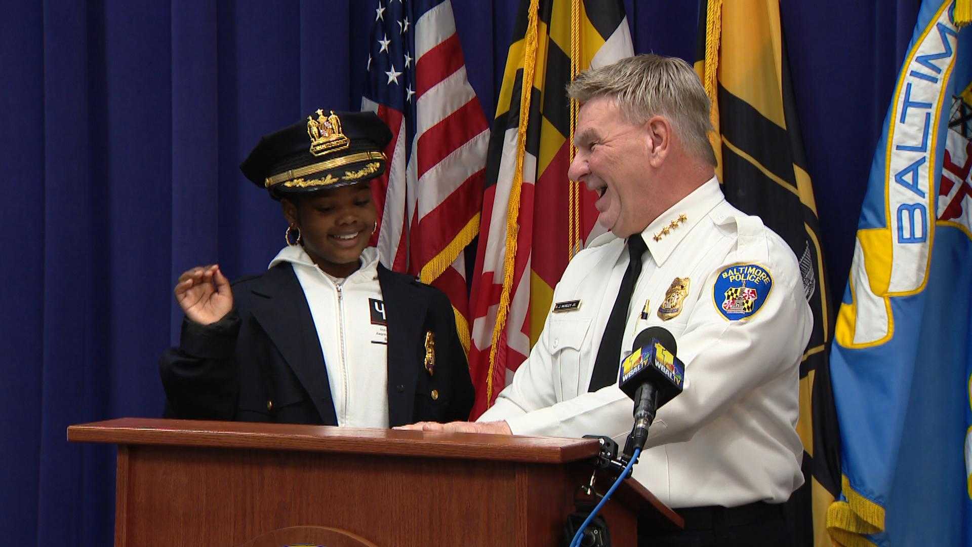 11-year-old becomes police commissioner for a day