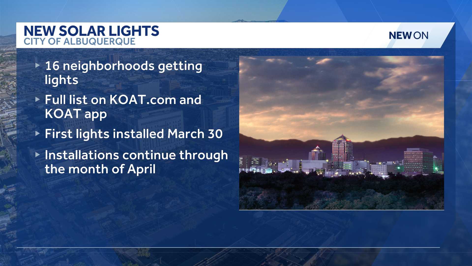 Albuquerque expands solar lighting to neighborhood streets