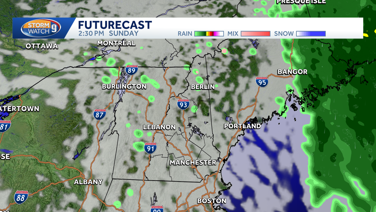 Showers taper off Saturday night; drier Sunday ahead in New Hampshire