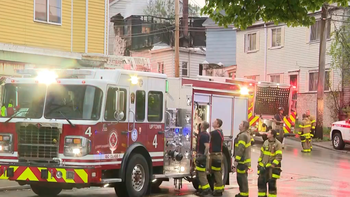 Fire rips through home in Pittsburgh's Allentown neighborhood