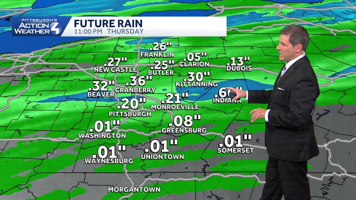 Showers make return for evening commute in Western Pennsylvania