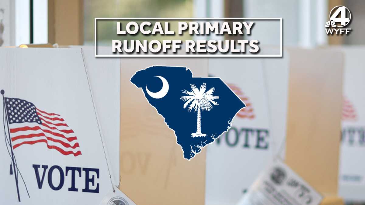 Primary runoff election results for county council races, state house race in Greenville, Spartanburg, Laurens