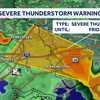 A Severe Thunderstorm Warning for St. Tammany and Hancock
