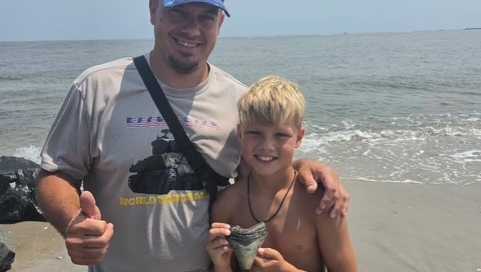 'Bucket list find': Western Pa. family finds Megalodon tooth on beach in New Jersey