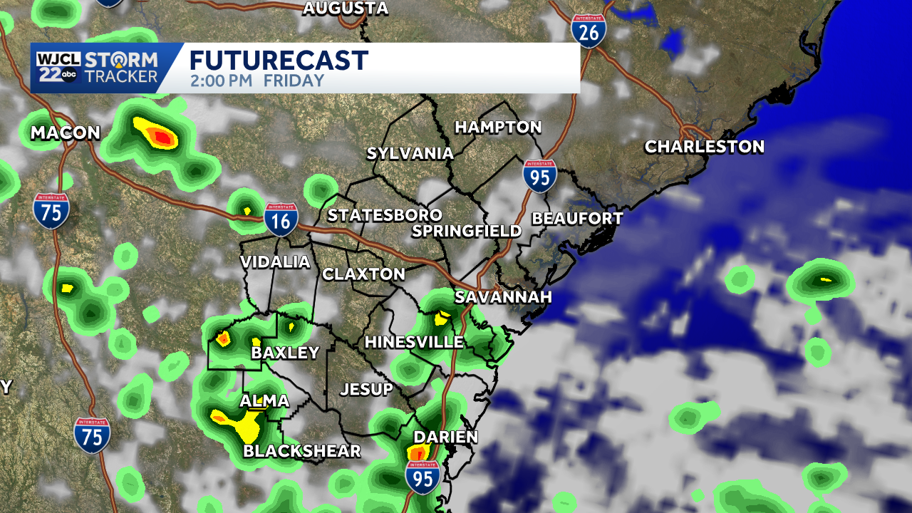 Showers and thunderstorms move into Southeast Georgia and the ...