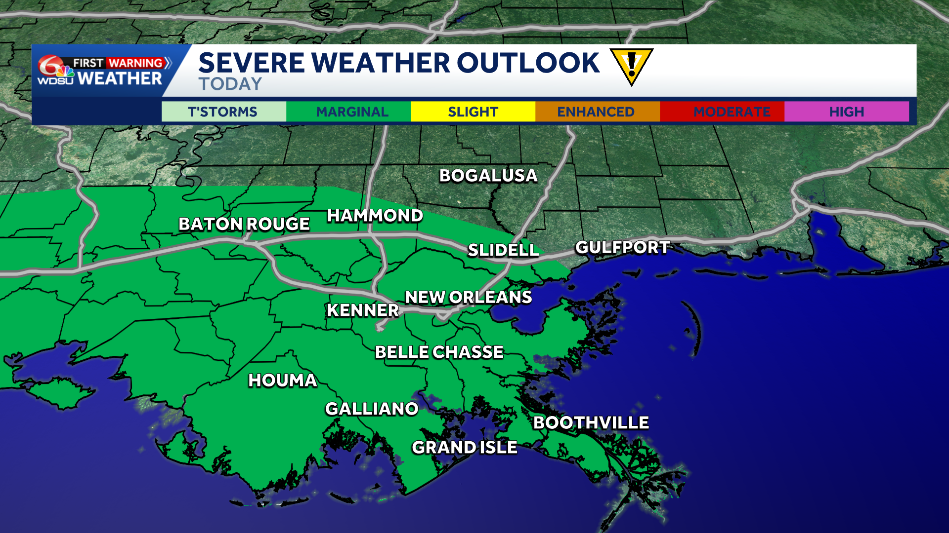 Wet and stormy conditions through the evening