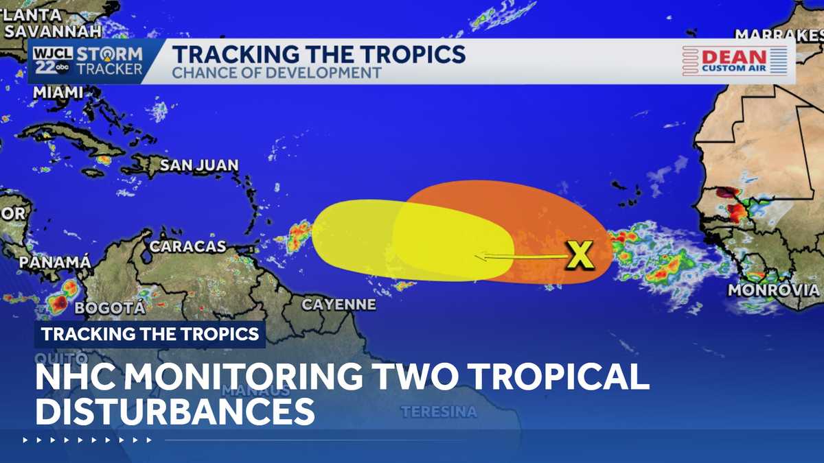 National Hurricane Center monitoring two tropical disturbances in the Atlantic