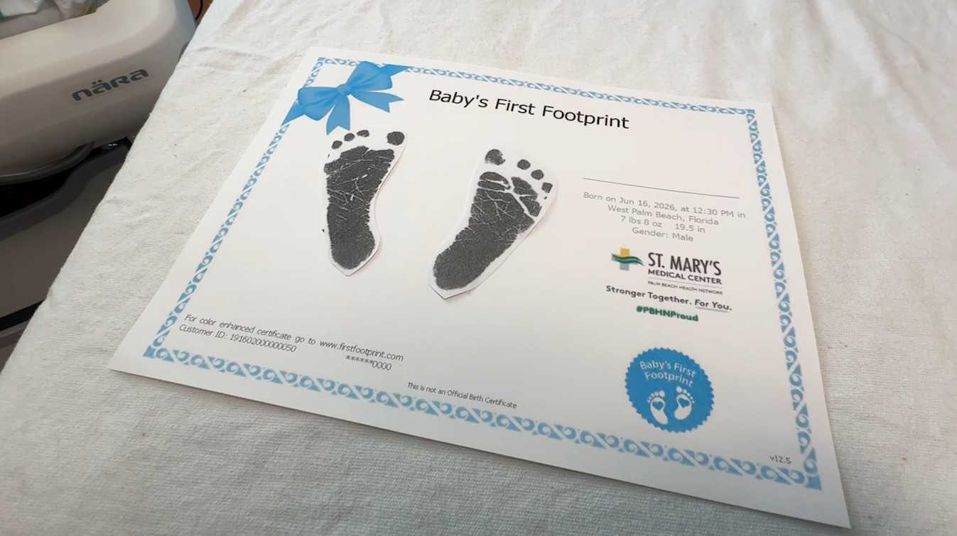 wpbf.com - Jade Jarvis - 3 Palm Beach Health Network hospitals using new baby footprint technology