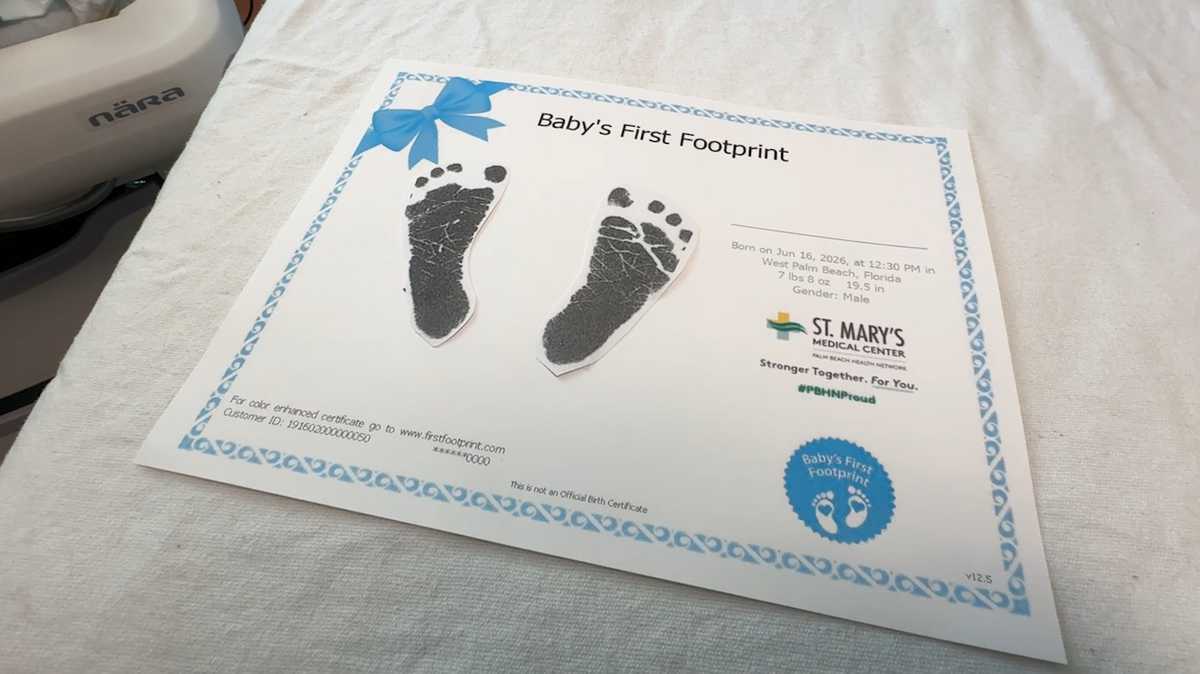 3 Palm Beach Health Network hospitals using new baby footprint technology