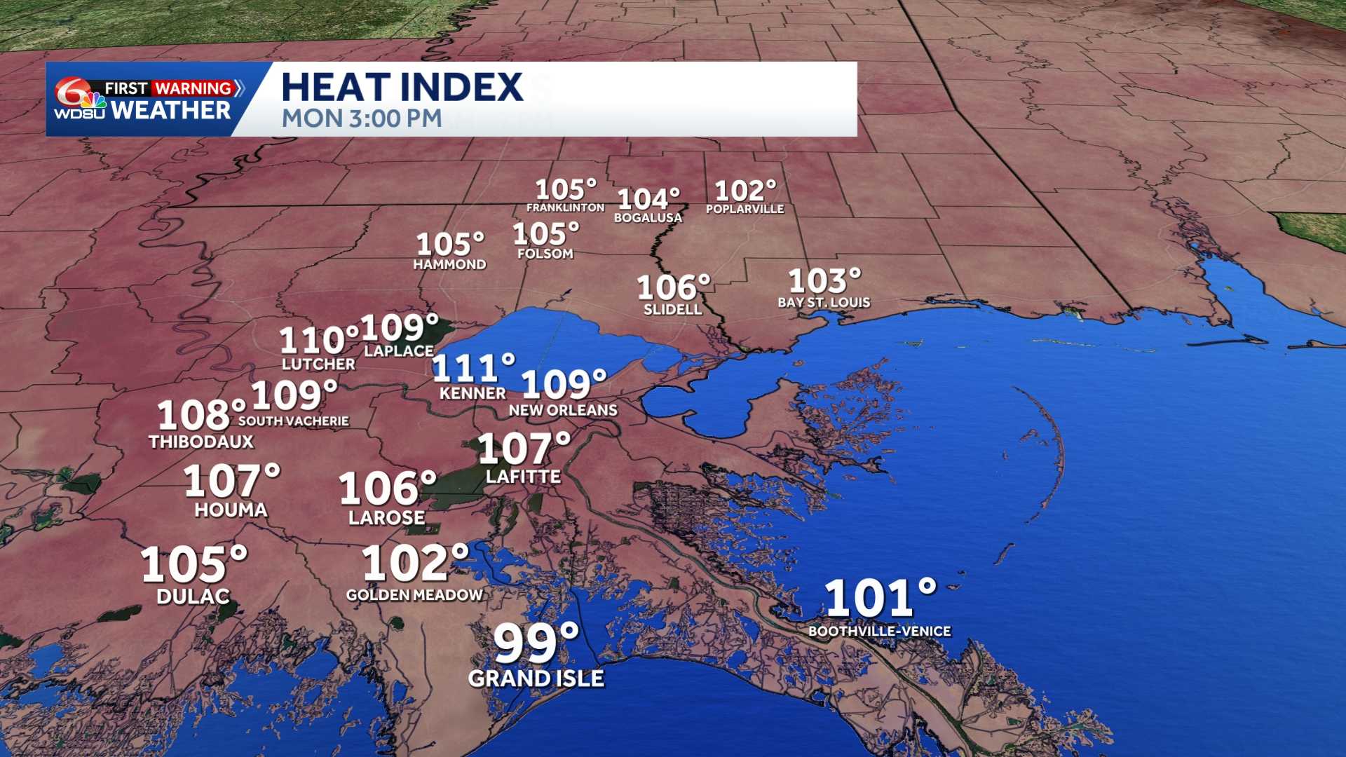Labor Day Forecast: Louisiana sees dangerous heat and storms - WDSU