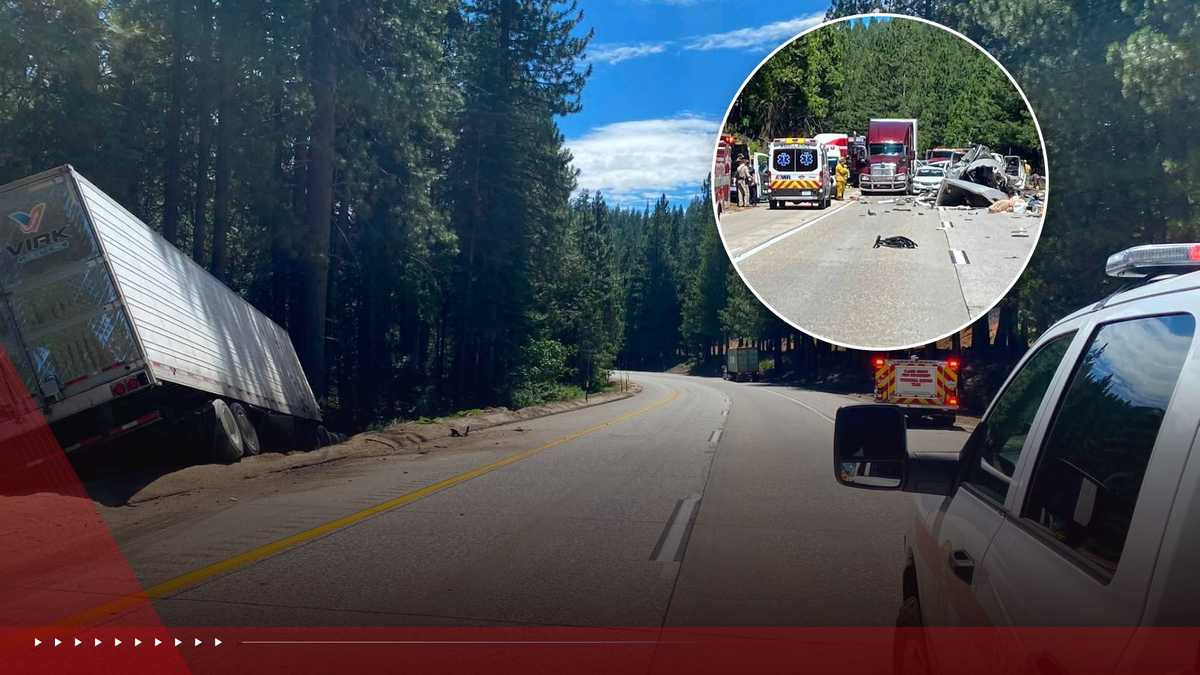I-80 in Placer County closed after crash involving big rigs, multiple other vehicles
