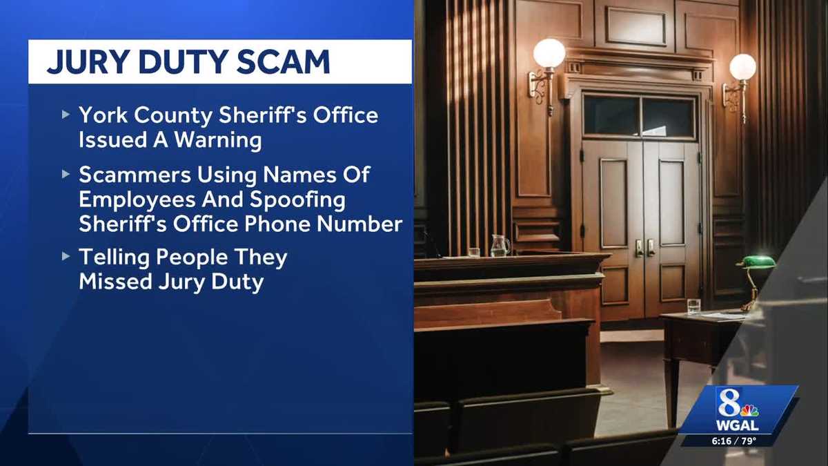 York County sheriff warns of jury duty scam targeting residents