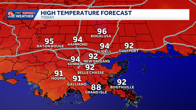 high temperatures today﻿