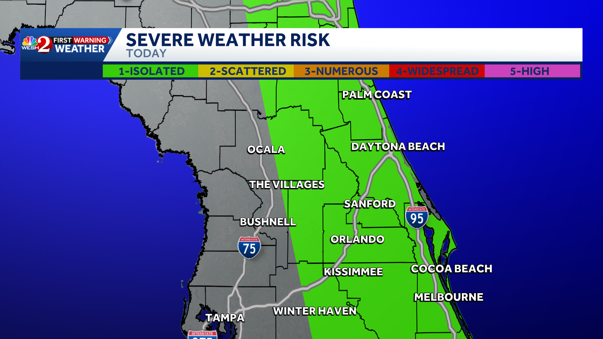 Impact Weather: Risk of damaging winds, hail as storms target parts of Central Florida