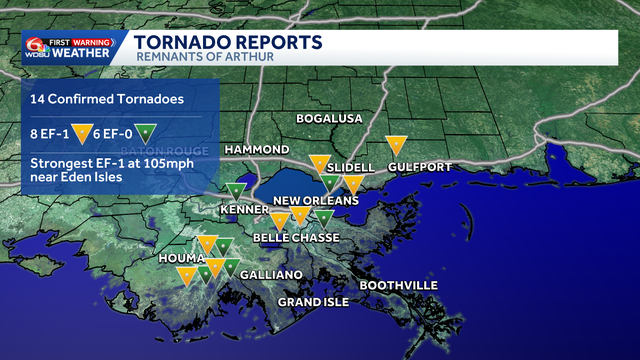 National Weather Service now confirms fourteen tornadoes June 18-June 19