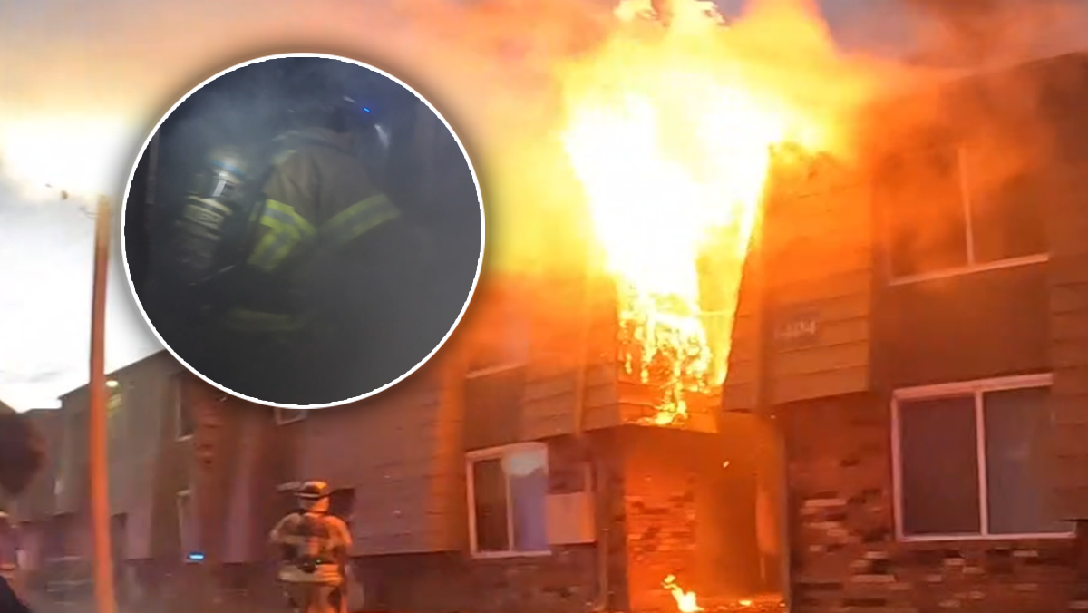 Helmet cam video shows crews battling intense flames at Midwest City apartment complex