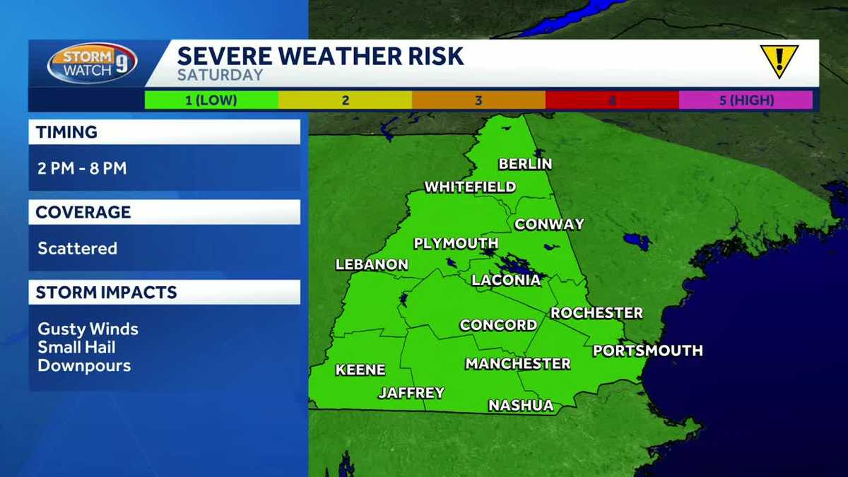 After hot stretch, strong storms possible Saturday in New Hampshire