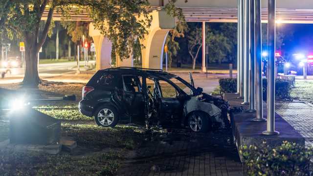 Fort Myers Police investigate a car crash along McGregor Blvd