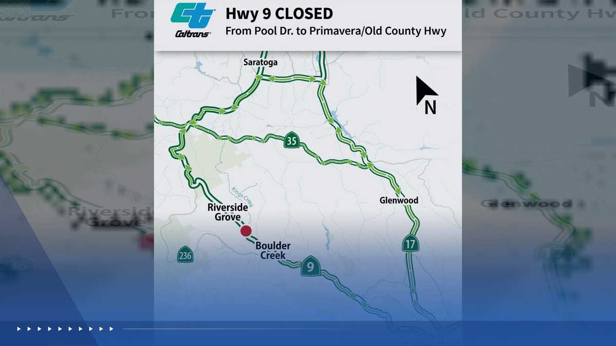 Highway 9 near Boulder Creek set for full overnight closure for bridge work