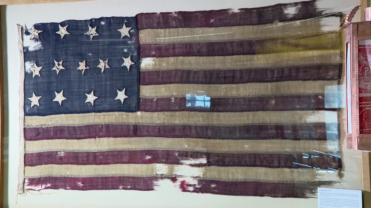 Historic 13-star flag displayed in Mass. for nation's 250th anniversary