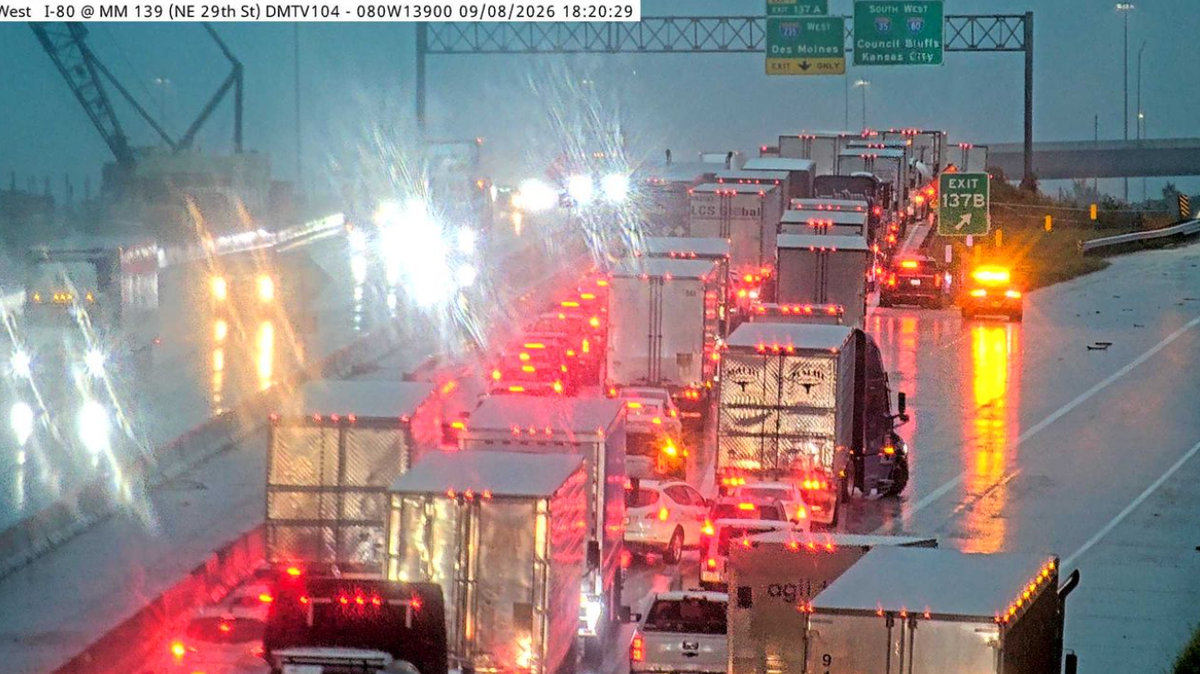 Semi rollover causes traffic standstill on Interstate 80 at East Mixmaster
