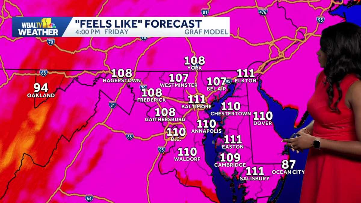 Hottest day of heat wave with 110+ 'feels like' temps