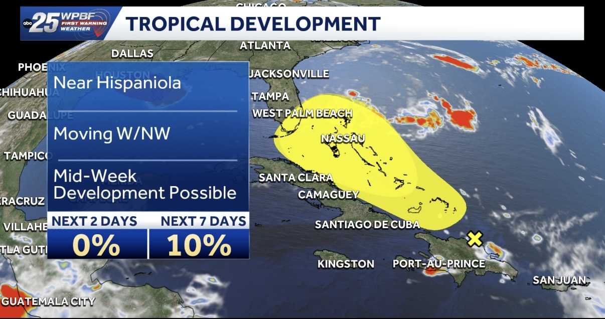 Dolly remnants bring heavy rain and gusty winds to South Florida starting Wednesday