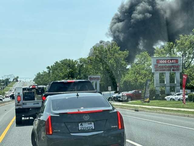 pulaski highway closed in rosedale after fire breaks out at tire center