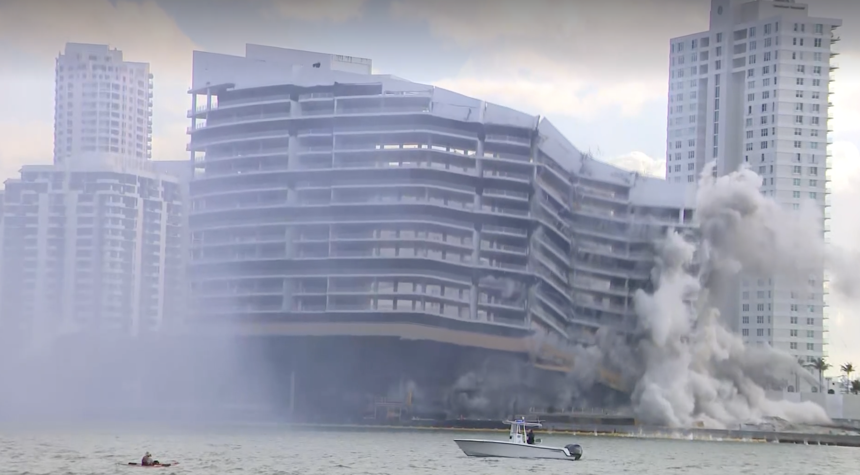 WATCH: An exclusive 23-story Miami hotel vanishes in under-20-second implosion