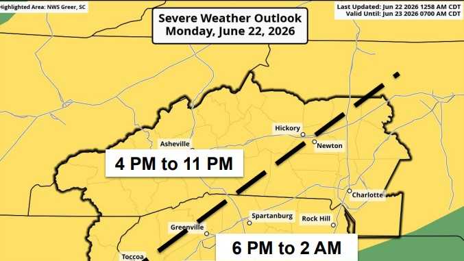 Heavy rain and strong winds possible