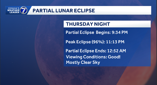 How to view Thursday night's partial lunar eclipse