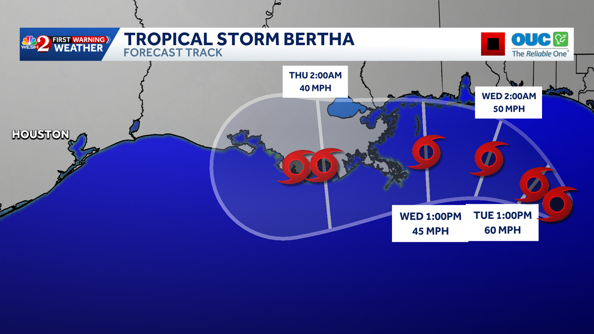 Tropical Storm Bertha strengthens, flooding possible along northern Gulf Coast