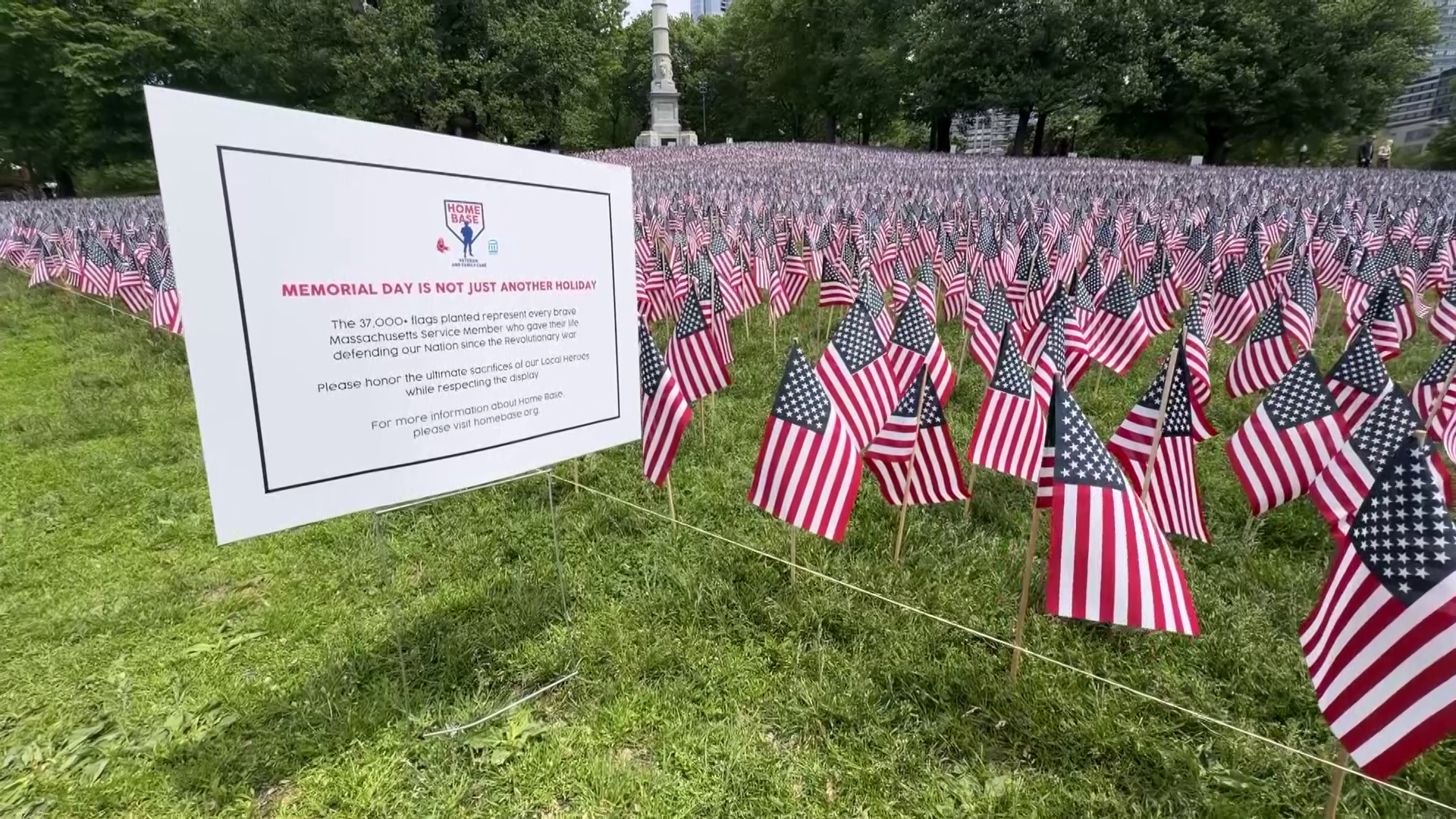 'Makes you grateful': Flags honor fallen Mass. service members on Boston Common