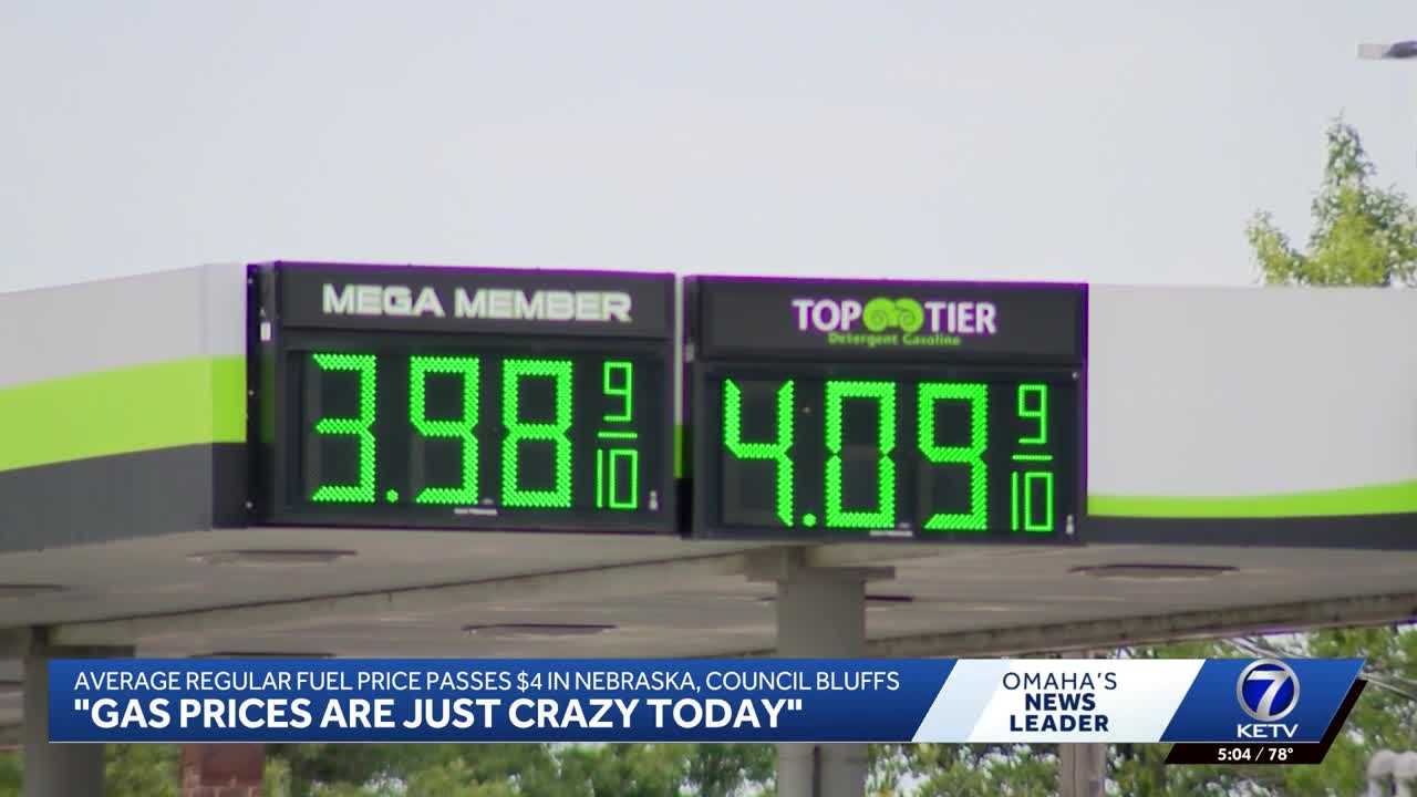 Creighton economist weighs in as Nebraska, Council Bluffs average gas prices pass $4