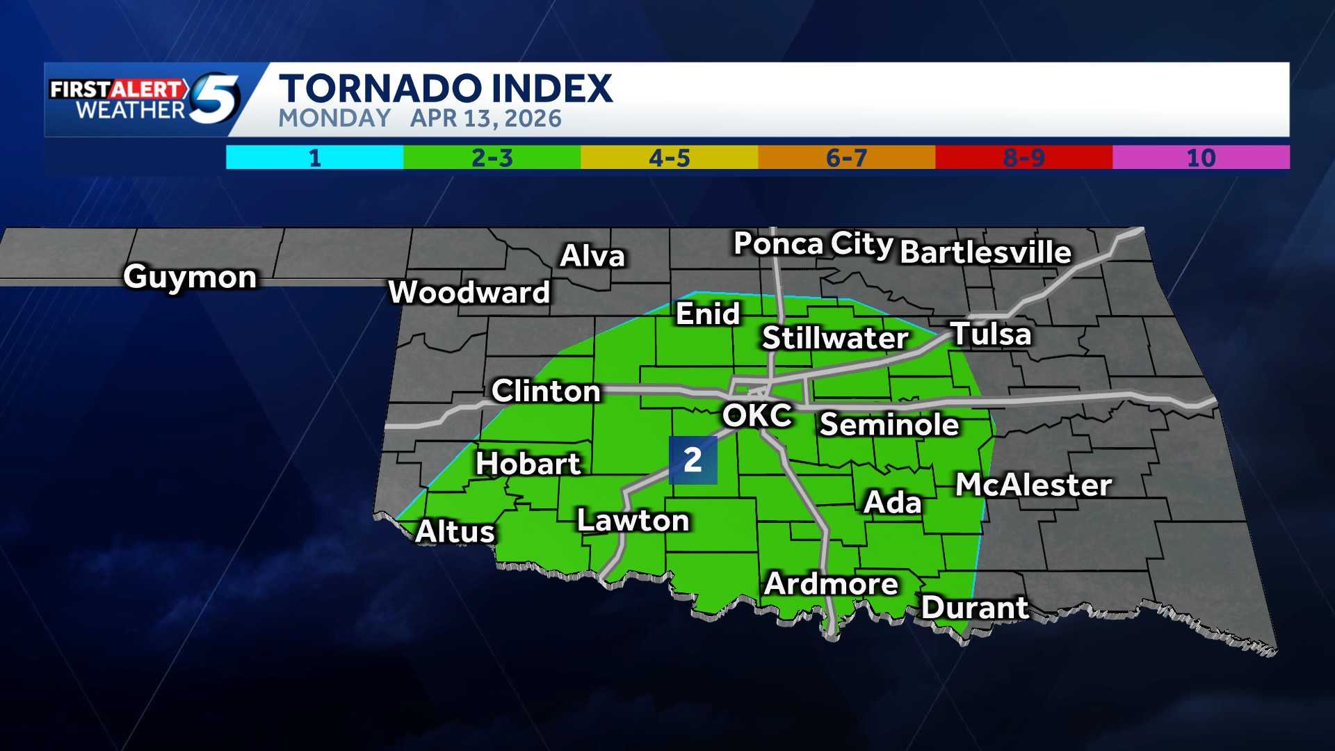 Oklahoma Weather Forecast: Severe storms possible Monday - KOCO