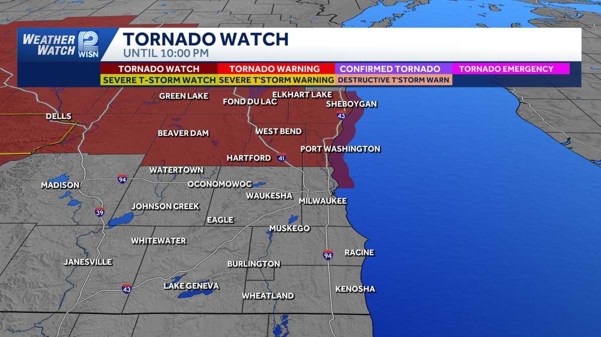 Tornado Watch issued for part of southeast Wisconsin