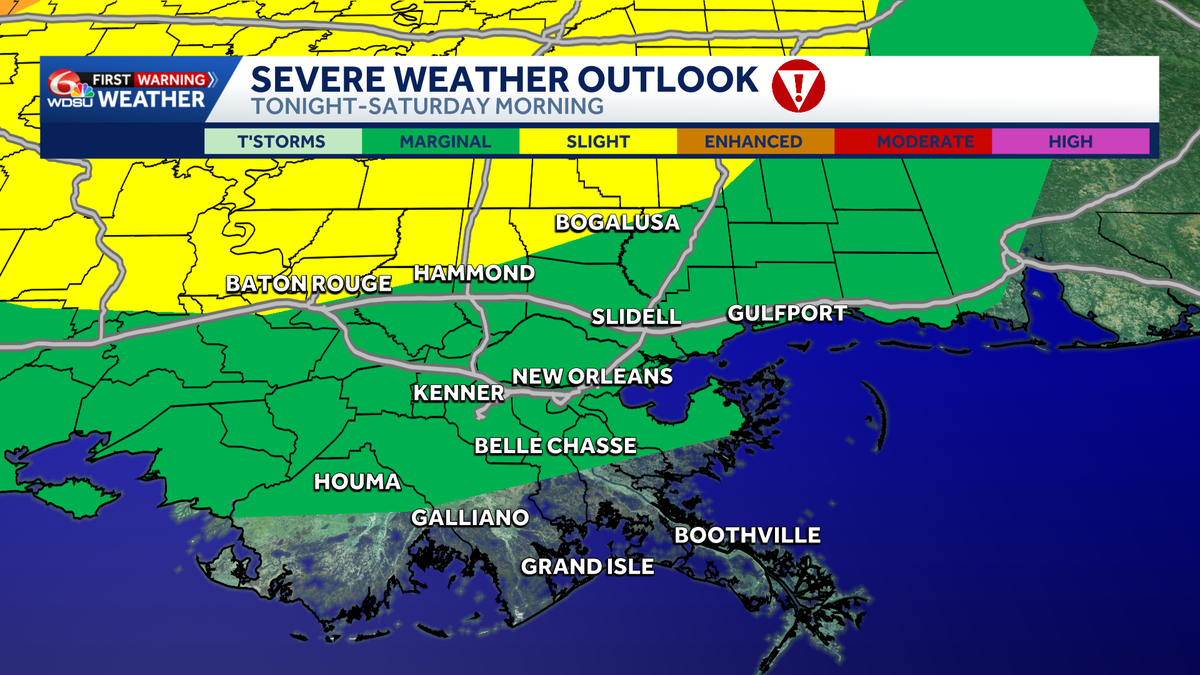 Strong to severe storms will be possible late tonight